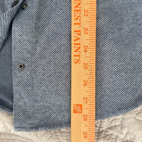 GH Bass & Co Womens Snap Front Collared Shirt Medium Oversized Striped Casual - Picture 10 of 11